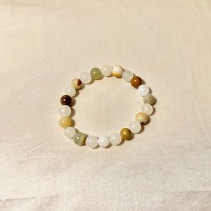 New: 8mm Handmade Afghan Jade Natural Crystal Bead Bracelet